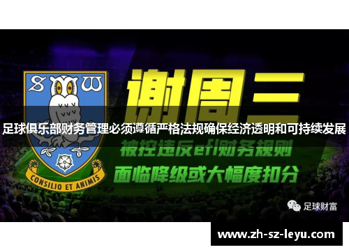 足球俱乐部财务管理必须遵循严格法规确保经济透明和可持续发展